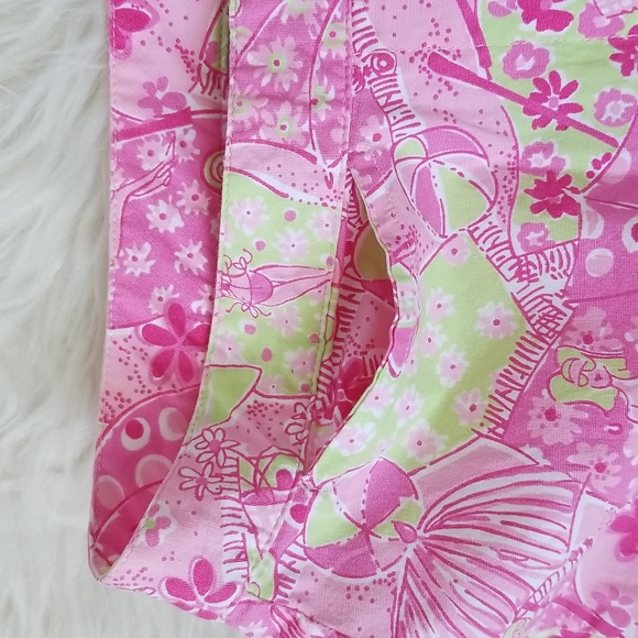 Vintage Lilly Pulitzer Beach Blanket Bingo Crop Pants, Size 0 - Picture 6 of 9